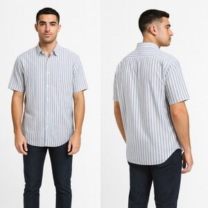 Loro Piana Men Short Sleeves Shirt - 100% Cotton - Size: Medium